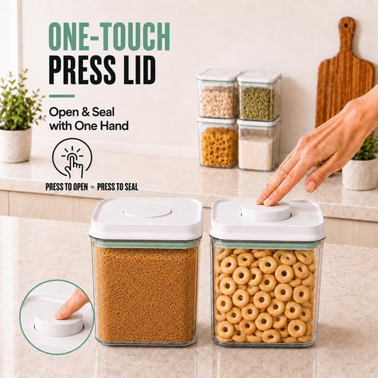 2.8 Qt Airtight Food Storage Container with Clear Stackable Pop Lid