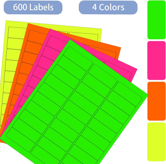 Transparent Stickers Labels - 1" x 2-5/8" Clear Address Labels Mailing Stickers for Laser/Inkjet Printer 8.5"×11"- 20 Sheet/ 600 Label