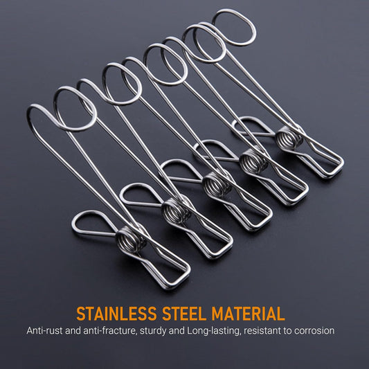 10PCS Stainless Steel Tea Bag Clips with Hook Design, Rust-Resistant Metal Tea Bag Holder for Mug, Squeezer, Accessories for Loose, Silver