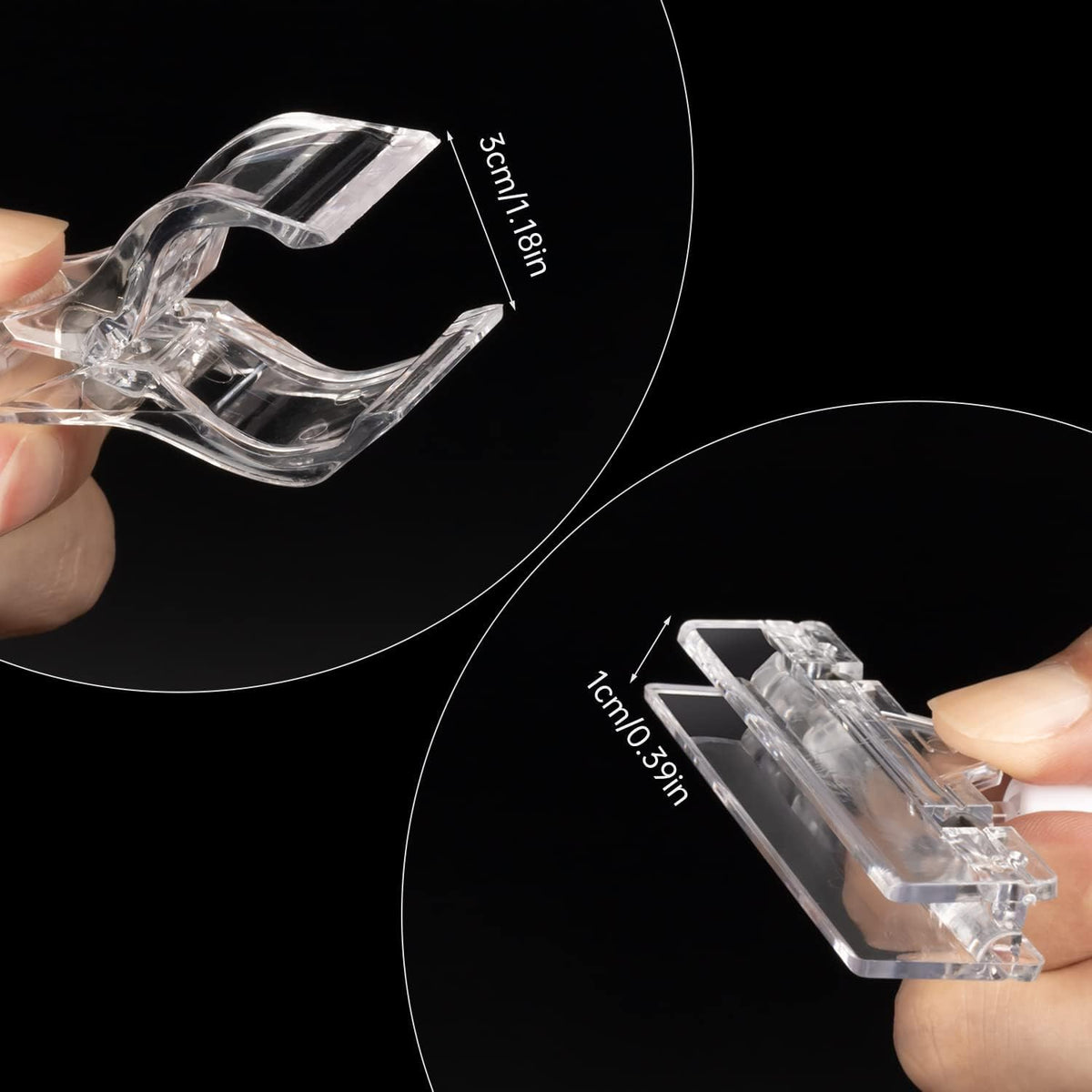 Clear Sign Clips for Merchandise Display, Plastic Retail Double Sided Sign Holder Clips, Acrylic Price Tag Sign Holders on Clothing Rack, Rotatable Pop Clamps for Sale Retail Display