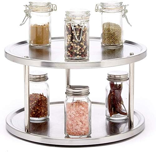 2-Tier, Brushed Stainless Steel,Silver
