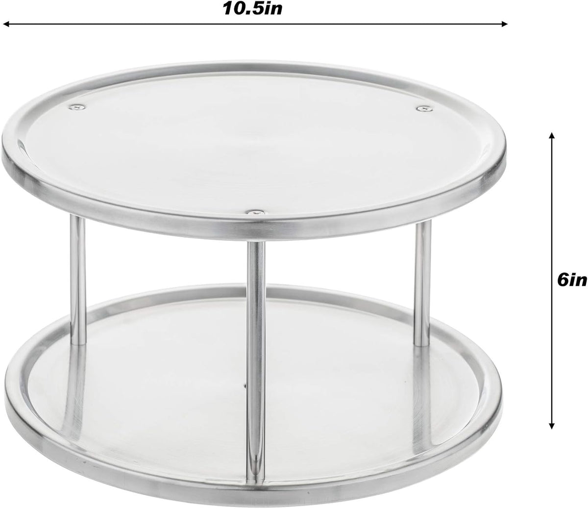 2-Tier, Brushed Stainless Steel,Silver