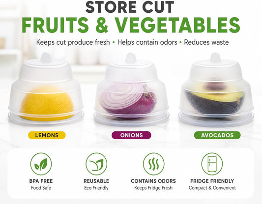 inc. Essentials Lemon Keeper Container Onion Saver Avocado Holder Silicone Collapsible Produce Saver Food Storage BPA Free