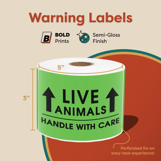 3" X 5" Refrigerate Upon Arrival Stickers (1 Roll, 500/Roll) | Shipping and Handling Labels With Permanent Adhesive