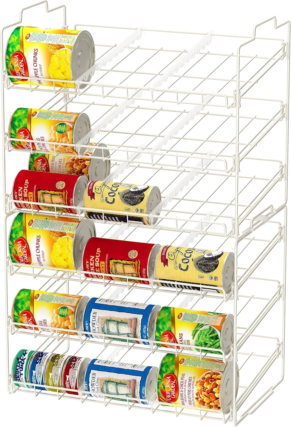Stackable Can Rack Organizer Holds Up to 36 Cans, Chrome