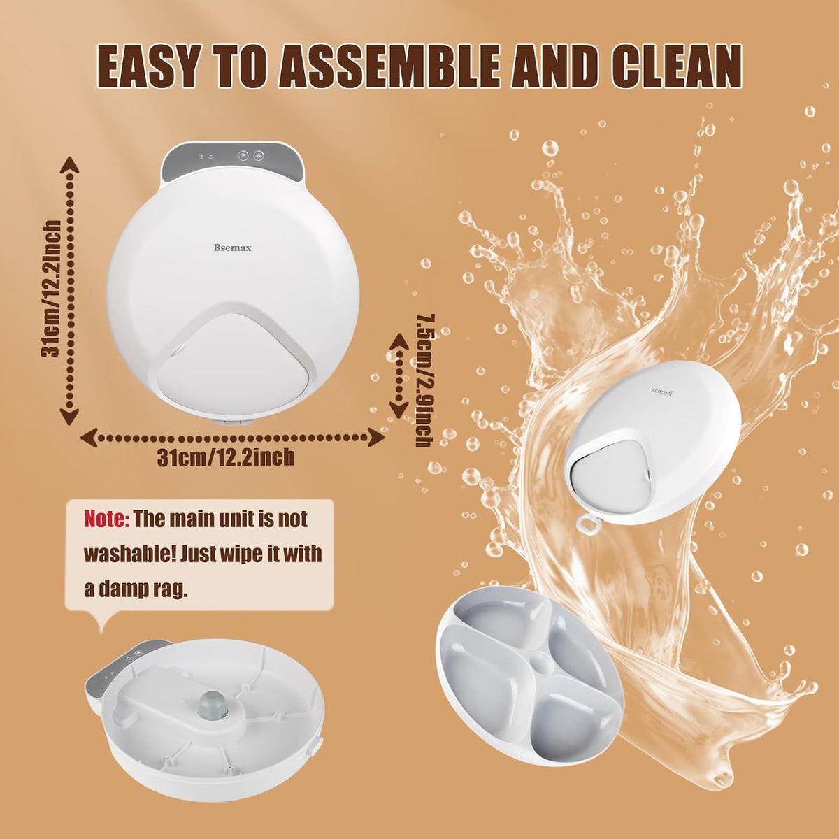 Automatic Wet Food Cat Feeder, Auto Refrigerated Wet Foods Feeder for Cats Dogs 4 Meal Timed Fresh Foods Dispenser with 2 Ice Packs Small Pet Feeders for Kitty Puppy Automatic Cat Dog Food Bowl