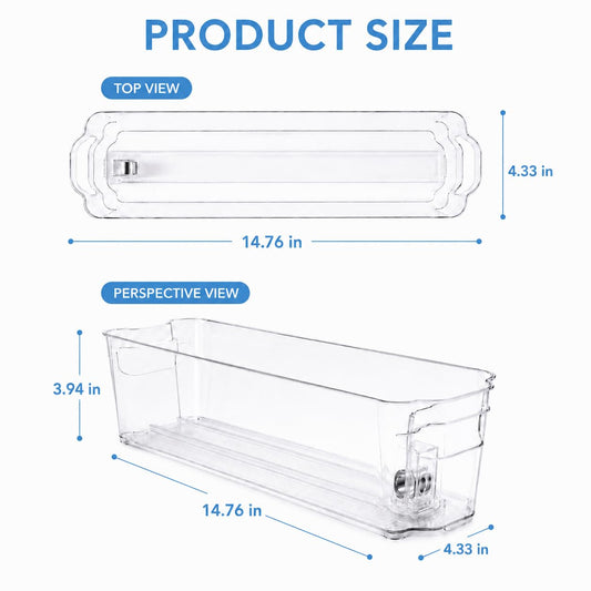 2 Pack Breast Milk Storage Containers with Auto Pusher for Fridge & Freezer