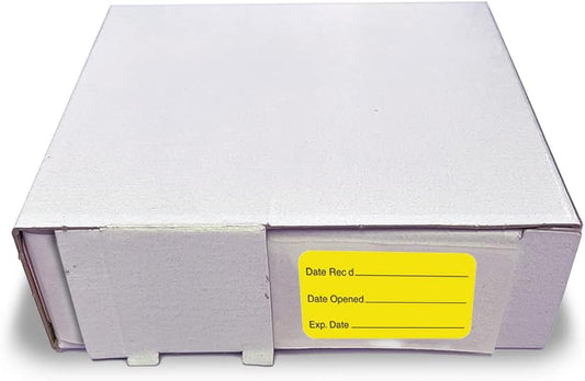 Inventory Control & Sterilization Stickers, Veterinarian Stickers, 1-5/8" x 7/8", Fluorescent Yellow, 560/Roll, Tabbies Veterinary V-LR138
