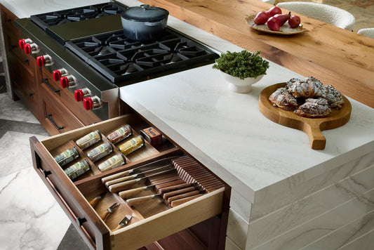 Walnut Trim-to-Fit Spice Drawer Insert Organizer