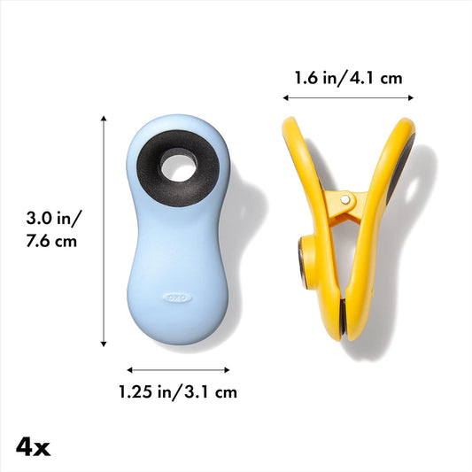 Good Grips 4-Piece All-Purpose Magnetic Clips Set- Multicolor