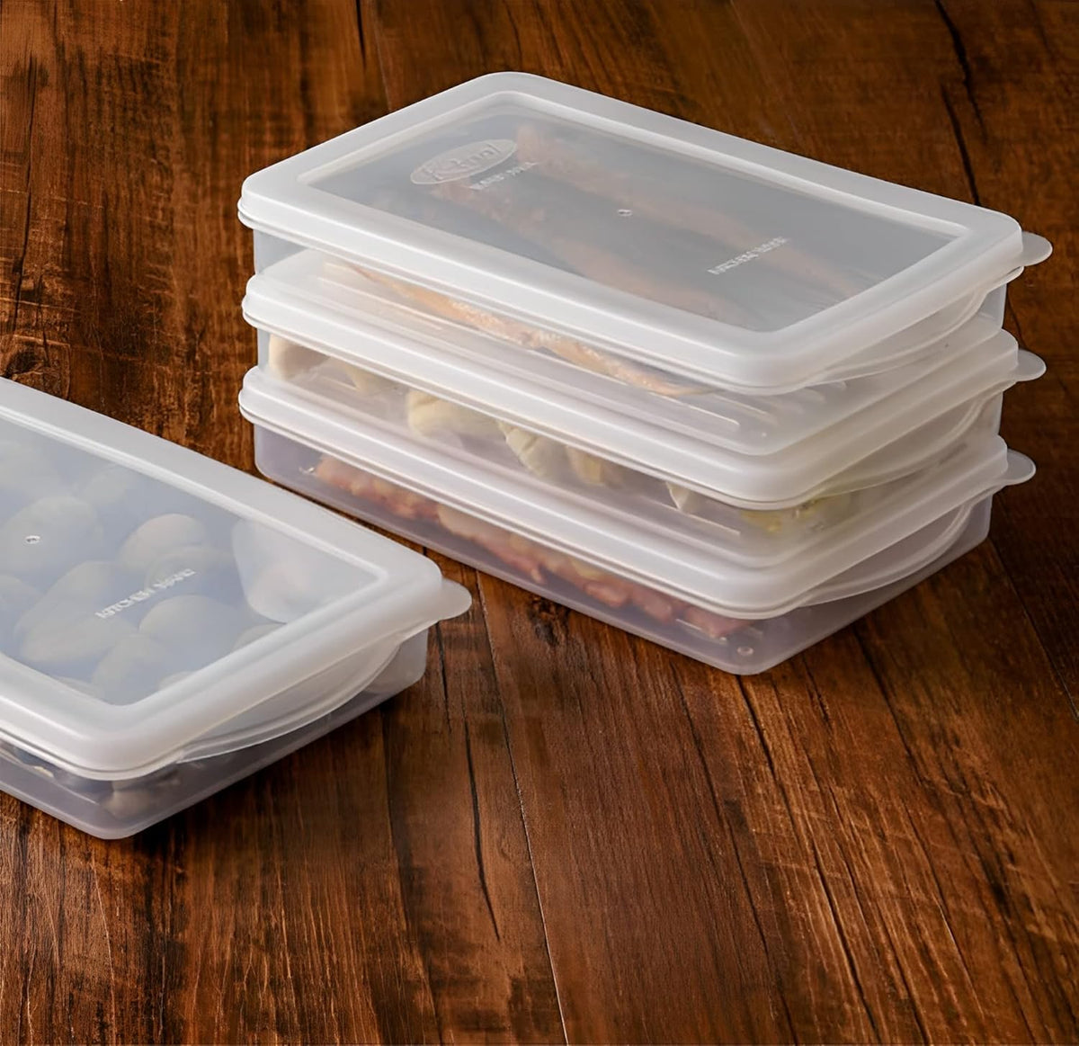 2 Pack - Bacon Keeper, Plastic Airtight Deli Meat & Sliced Cheese Food Storage Containers with Lids for Refrigerators & Freezer, BPA - Free, Meal Prep - Right - Sized for Everyday Storage