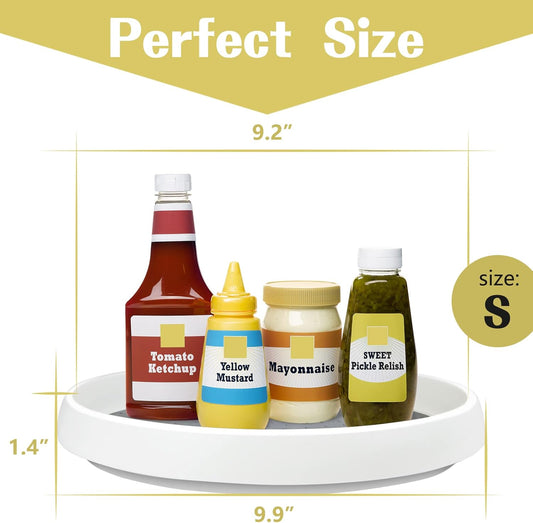 Single Round Rotating Kitchen Spice Organizer for cabinets,Pantry, Bathroom, Refrigerator (10Inch)