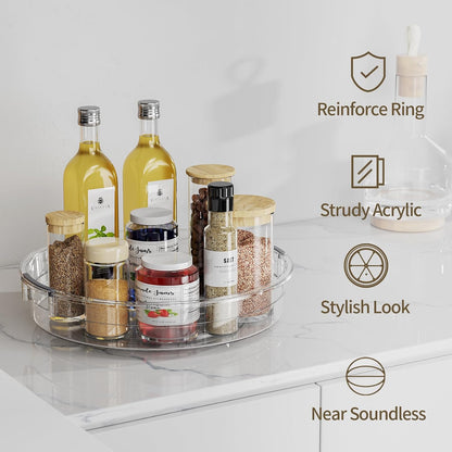 LAMU Lazy Susan Organizer Turntable for Cabinet, 9.25'' 10.6'' 12''