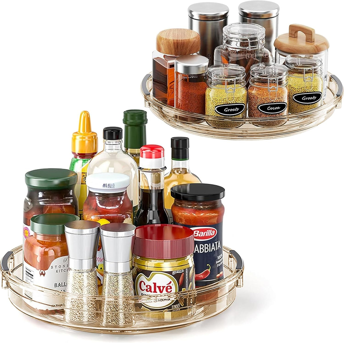 LAMU Lazy Susan Organizer Turntable for Cabinet, 9.25'' 10.6'' 12''