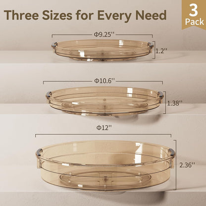 LAMU Lazy Susan Organizer Turntable for Cabinet, 9.25'' 10.6'' 12''