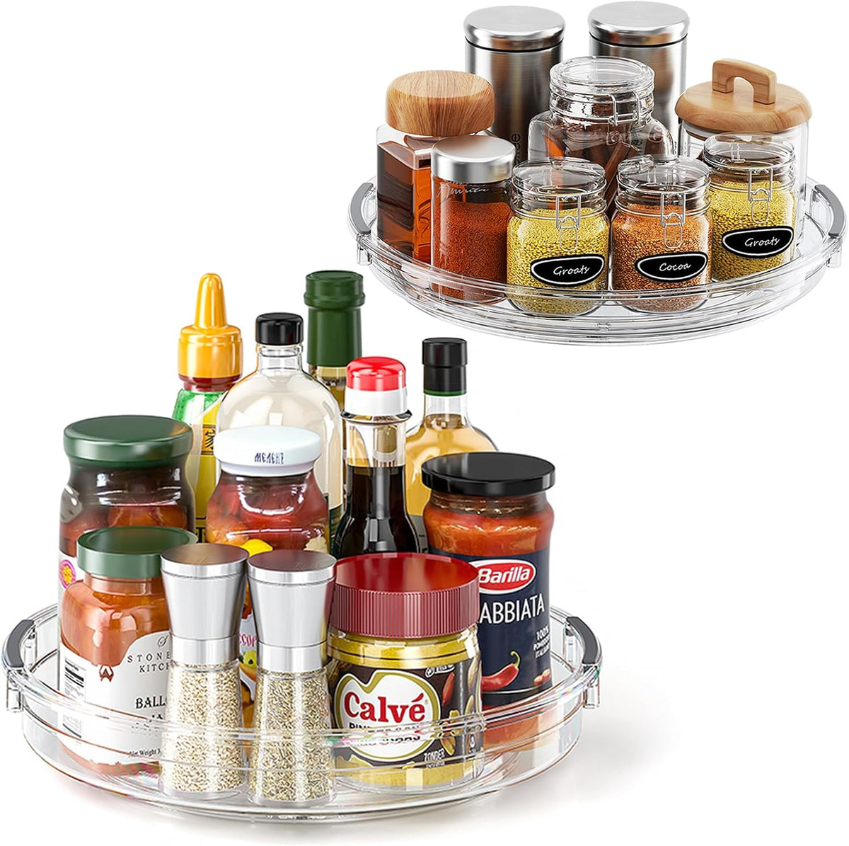 LAMU Lazy Susan Organizer Turntable for Cabinet, 9.25'' 10.6'' 12''