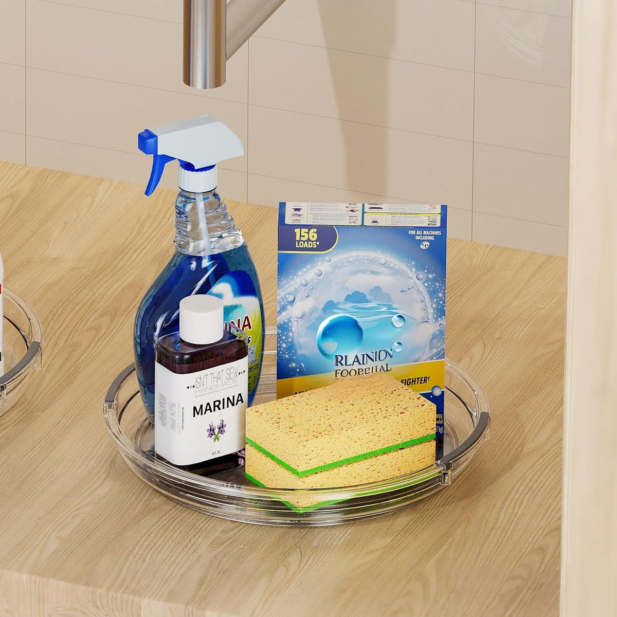 LAMU Lazy Susan Organizer Turntable for Cabinet, 9.25'' 10.6'' 12''