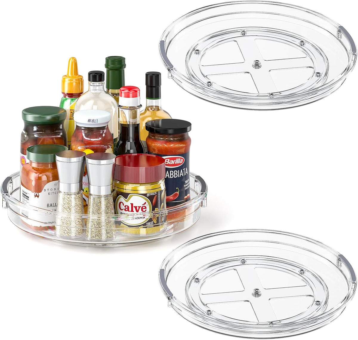 LAMU Lazy Susan Organizer Turntable for Cabinet, 9.25'' 10.6'' 12''