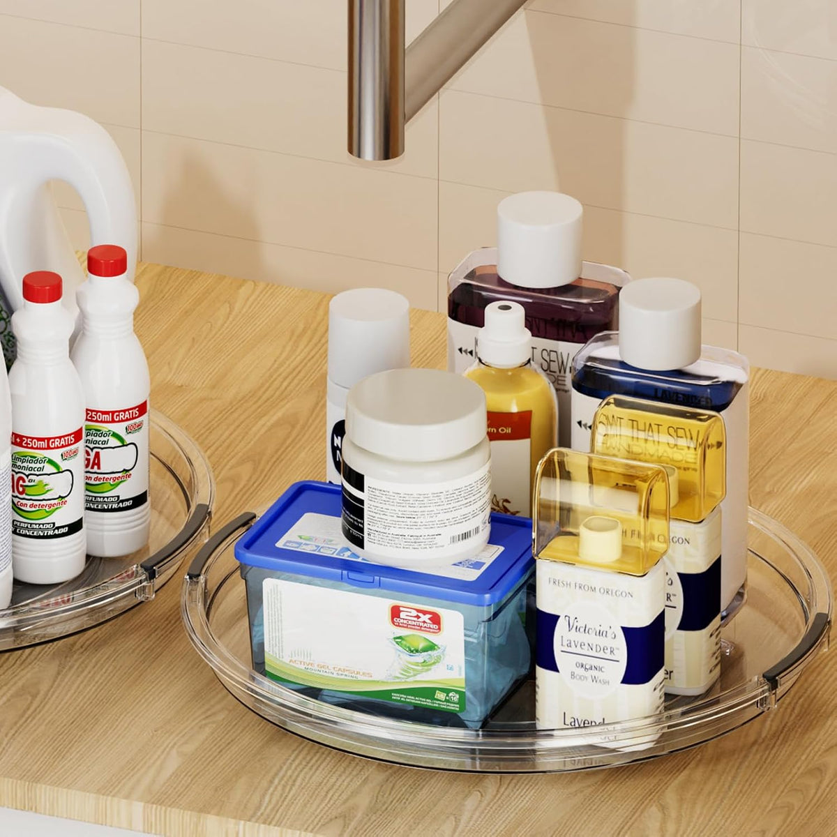 LAMU Lazy Susan Organizer Turntable for Cabinet, 9.25'' 10.6'' 12''