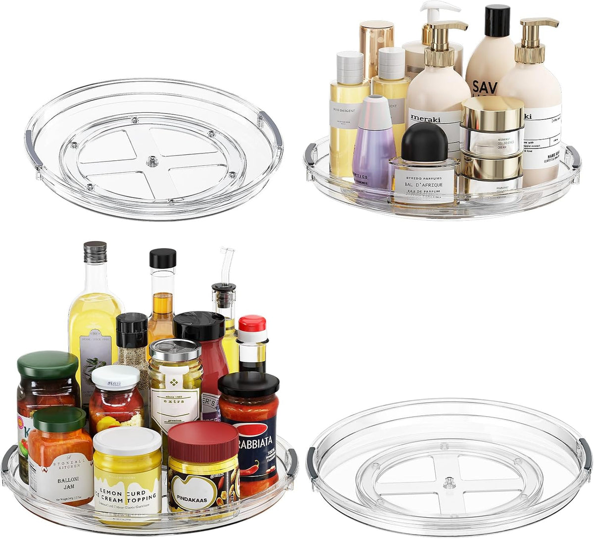 LAMU Lazy Susan Organizer Turntable for Cabinet, 9.25'' 10.6'' 12''
