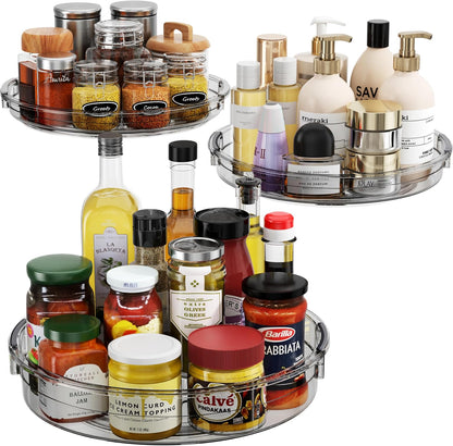 LAMU Lazy Susan Organizer Turntable for Cabinet, 9.25'' 10.6'' 12''