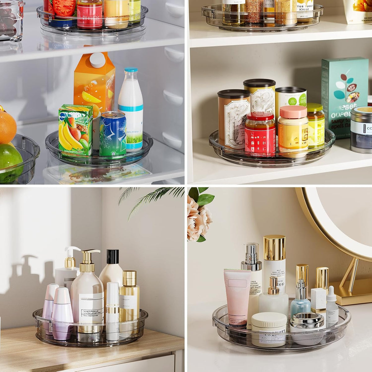 LAMU Lazy Susan Organizer Turntable for Cabinet, 9.25'' 10.6'' 12''