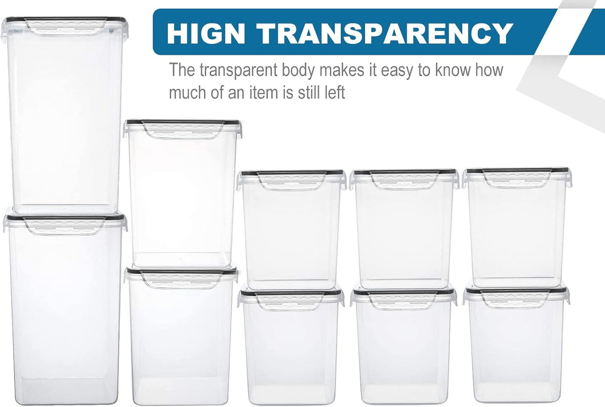 Large Tall Airtight Food Storage Containers, 10 PACK Containers Set