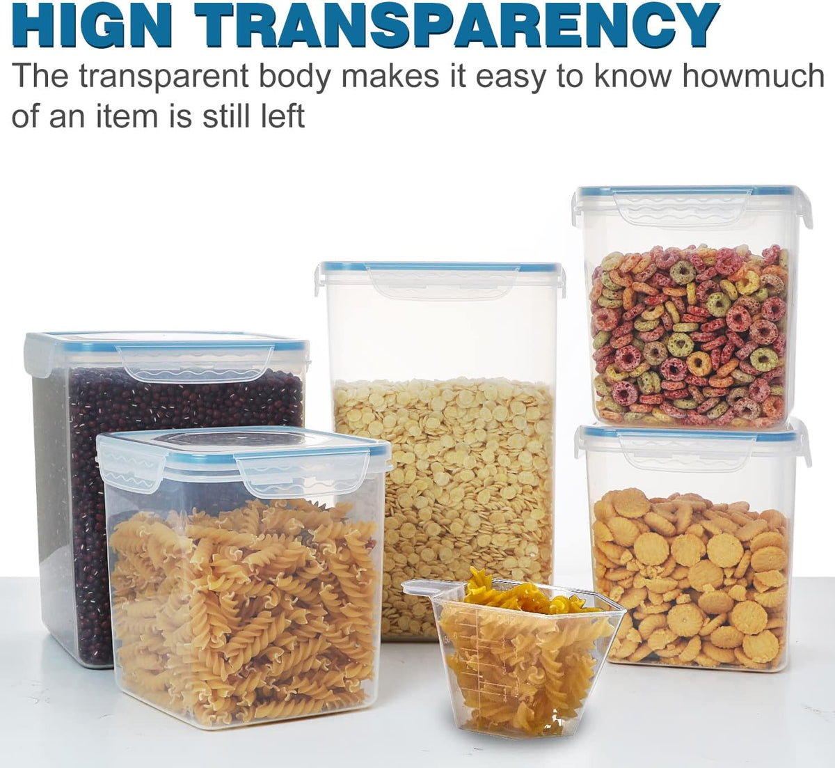 Large Tall Airtight Food Storage Containers, 10 PACK Containers Set