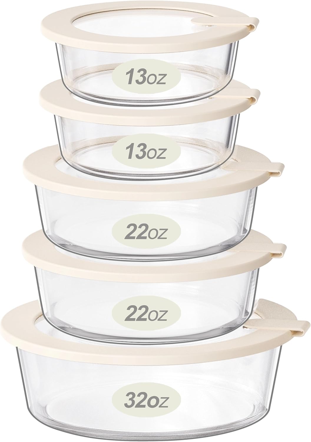 Urban Green Glass Food Storage Containers with Glass Lids, Microwave Safe Food Container Set, Aitight Meal Prep Container Set, BPA Free, 2 extra Colanders, LeakProof, 2 Pack of 60oz