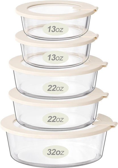 Urban Green Glass Food Storage Containers with Glass Lids, Microwave Safe Food Container Set, Aitight Meal Prep Container Set, BPA Free, 2 extra Colanders, LeakProof, 2 Pack of 60oz