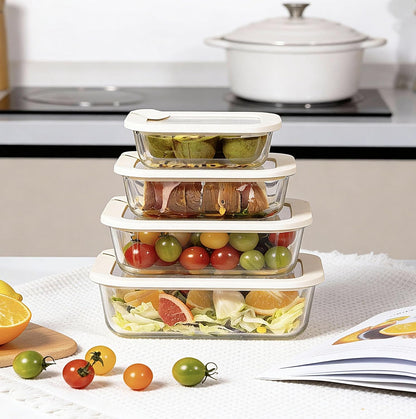 Urban Green Glass Food Storage Containers with Glass Lids, Microwave Safe Food Container Set, Aitight Meal Prep Container Set, BPA Free, 2 extra Colanders, LeakProof, 2 Pack of 60oz