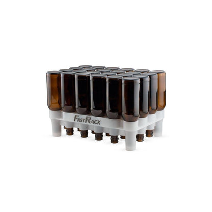 FASTFERMENT - 24-Bottle Drying Rack & Tray| Bottle Drying Tree Alternative | Dry & Store your Wine or Bomber/Belgian Bottles | Stackable | White | Dishwasher Safe | Home Brewing Supplies