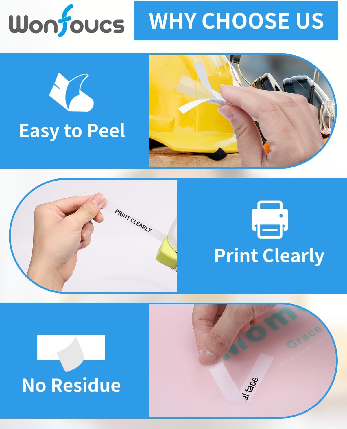 TZe Label Maker Tape 12mm 0.47" White Laminated Replacement for Brother P-Touch Label Tape TZe-231 TZe231 Compatible with Brother Ptouch PTD210 PT-D220 PTH110 PT-D400, 4-Pack
