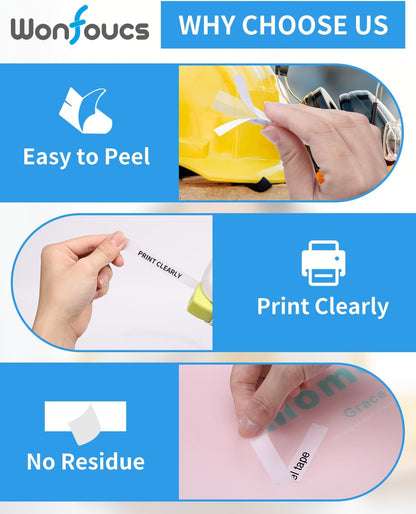 TZe Label Maker Tape 12mm 0.47" White Laminated Replacement for Brother P-Touch Label Tape TZe-231 TZe231 Compatible with Brother Ptouch PTD210 PT-D220 PTH110 PT-D400, 4-Pack