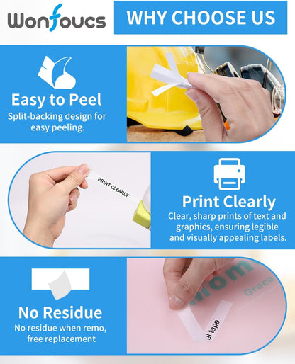 TZe Label Maker Tape 12mm 0.47" White Laminated Replacement for Brother P-Touch Label Tape TZe-231 TZe231 Compatible with Brother Ptouch PTD210 PT-D220 PTH110 PT-D400, 4-Pack