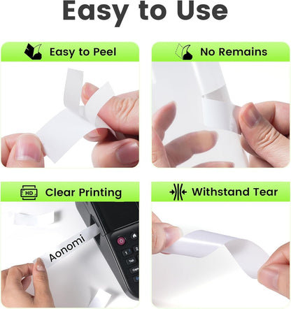 TZe Label Maker Tape 12mm 0.47" White Laminated Replacement for Brother P-Touch Label Tape TZe-231 TZe231 Compatible with Brother Ptouch PTD210 PT-D220 PTH110 PT-D400, 4-Pack
