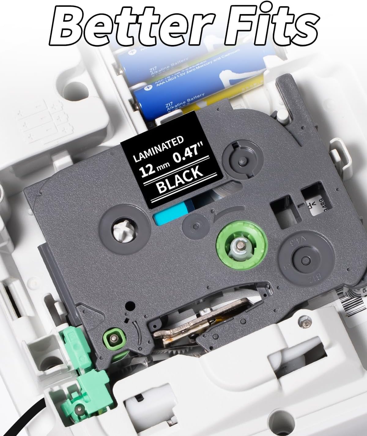 TZe Label Maker Tape 12mm 0.47" White Laminated Replacement for Brother P-Touch Label Tape TZe-231 TZe231 Compatible with Brother Ptouch PTD210 PT-D220 PTH110 PT-D400, 4-Pack