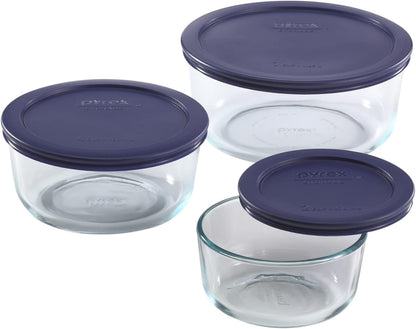 Simply Store (3-Pack) Glass Food Storage Containers Set (2, 4, 7 Cup)
