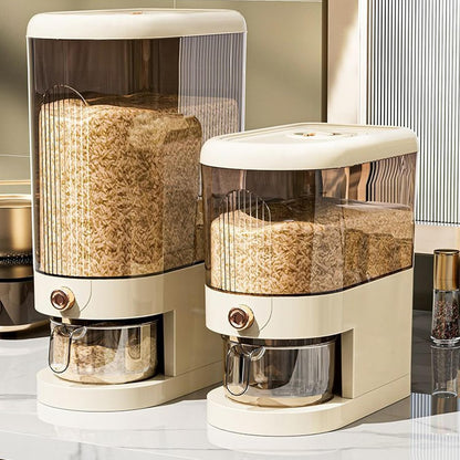 11LB Rice Dispenser, Large Grain Container Storage with Lid Measuring Cylinder Household Cereal Dispenser Bucket for Kitchen Soybean Corn(11lb)