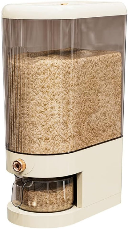 11LB Rice Dispenser, Large Grain Container Storage with Lid Measuring Cylinder Household Cereal Dispenser Bucket for Kitchen Soybean Corn(11lb)