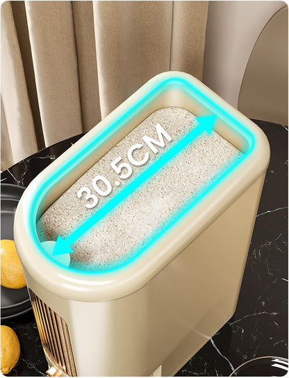 11LB Rice Dispenser, Large Grain Container Storage with Lid Measuring Cylinder Household Cereal Dispenser Bucket for Kitchen Soybean Corn(11lb)