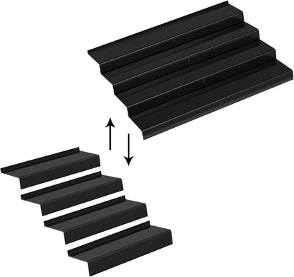 Adjustable Acrylic Spice Drawer Organizer Rack, Spice Drawer Organizer Shelf Expandable From 8 Inch to 16 Inch, Acrylic Drawer Organizer for Seasoning Jars