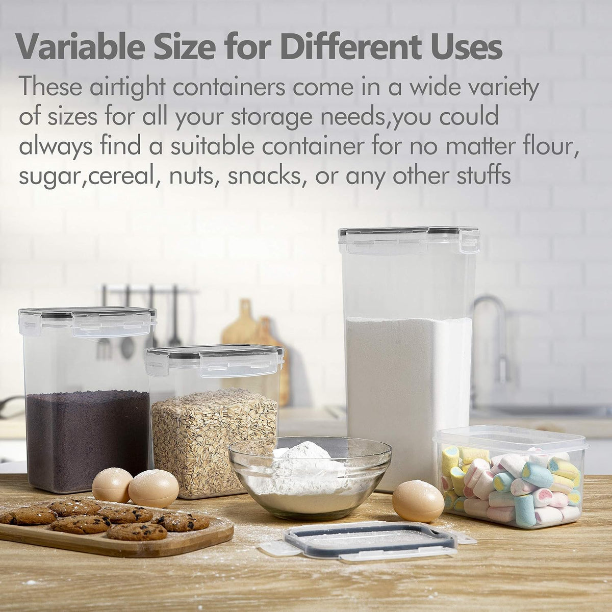 Airtight Food Storage Containers with Lids, 8 PCS