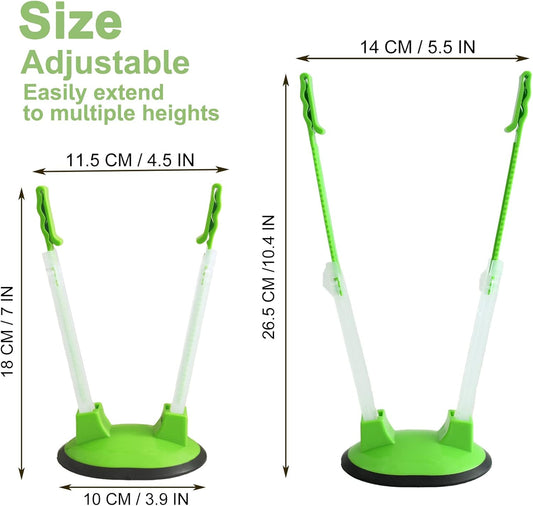 12 Pack Baggy Rack Stand Adjustable Freezer Bag Holder Stand Ziplock Bag Holder for Filling With No Food Spills or Kitchen Mess (Multicolor)