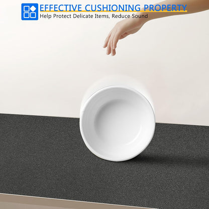 Shelf Liner for Cabinets, Drawer Non Adhesive Non Slip Foam Mat for Kitchen, Pantry, Bathroom, Cupboard, Garage, Closet, Shelves, Drawer, Tool Box, Gray 11.8 x 59 inches