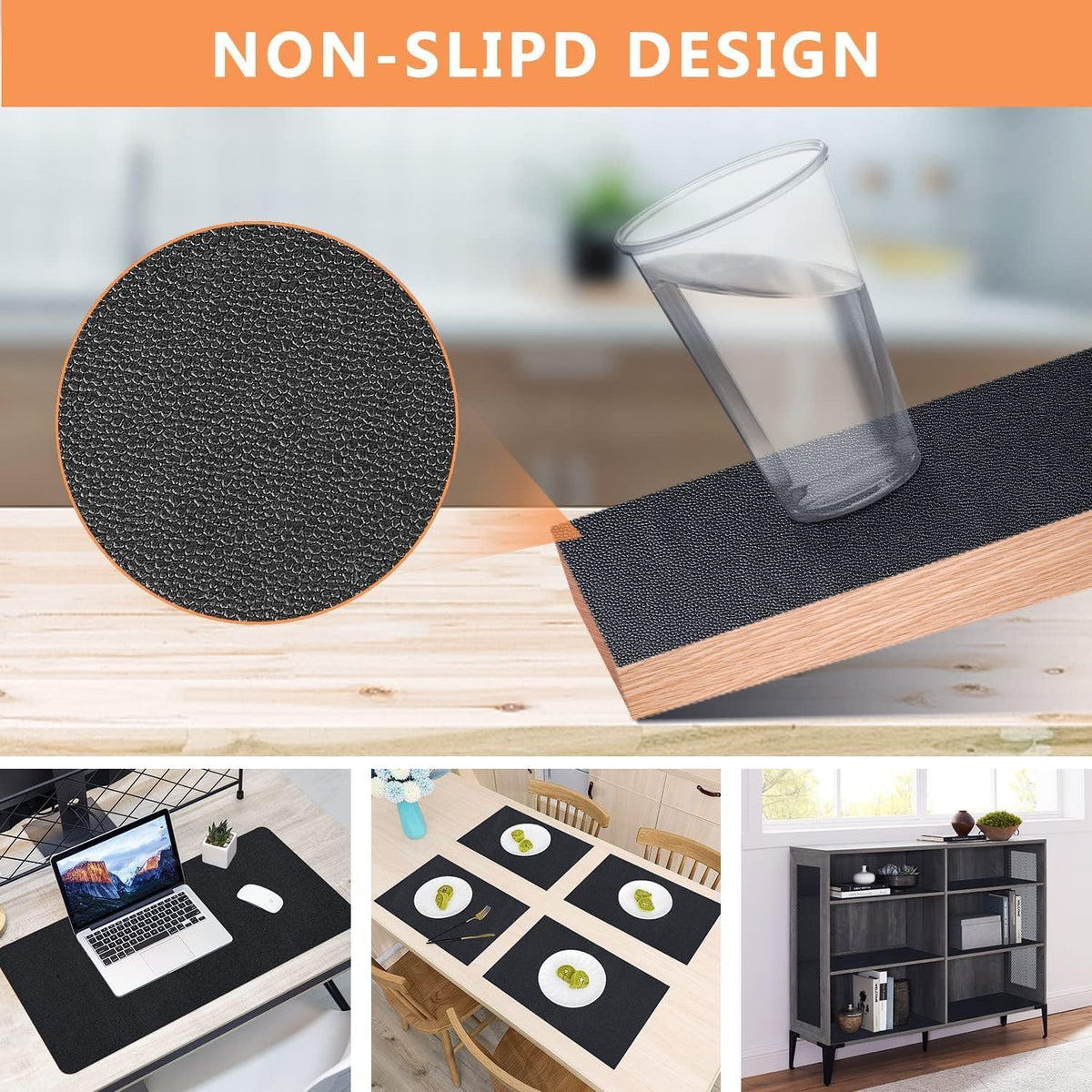 Shelf Liner for Cabinets, Drawer Non Adhesive Non Slip Foam Mat for Kitchen, Pantry, Bathroom, Cupboard, Garage, Closet, Shelves, Drawer, Tool Box, Gray 11.8 x 59 inches