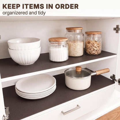 Shelf Liner for Cabinets, Drawer Non Adhesive Non Slip Foam Mat for Kitchen, Pantry, Bathroom, Cupboard, Garage, Closet, Shelves, Drawer, Tool Box, Gray 11.8 x 59 inches