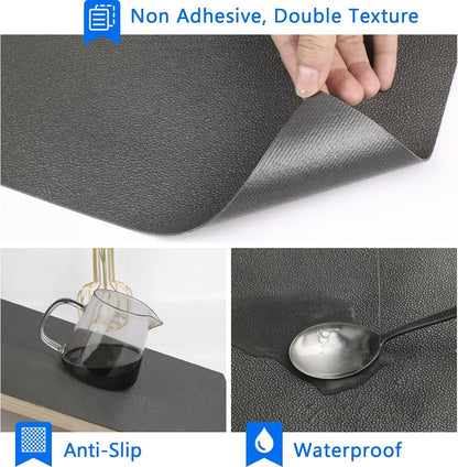Shelf Liner for Cabinets, Drawer Non Adhesive Non Slip Foam Mat for Kitchen, Pantry, Bathroom, Cupboard, Garage, Closet, Shelves, Drawer, Tool Box, Gray 11.8 x 59 inches