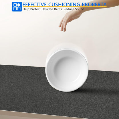 Shelf Liner for Cabinets, Drawer Non Adhesive Non Slip Foam Mat for Kitchen, Pantry, Bathroom, Cupboard, Garage, Closet, Shelves, Drawer, Tool Box, Gray 11.8 x 59 inches