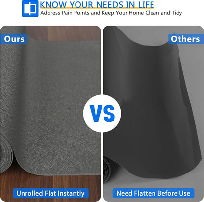 Shelf Liner for Cabinets, Drawer Non Adhesive Non Slip Foam Mat for Kitchen, Pantry, Bathroom, Cupboard, Garage, Closet, Shelves, Drawer, Tool Box, Gray 11.8 x 59 inches